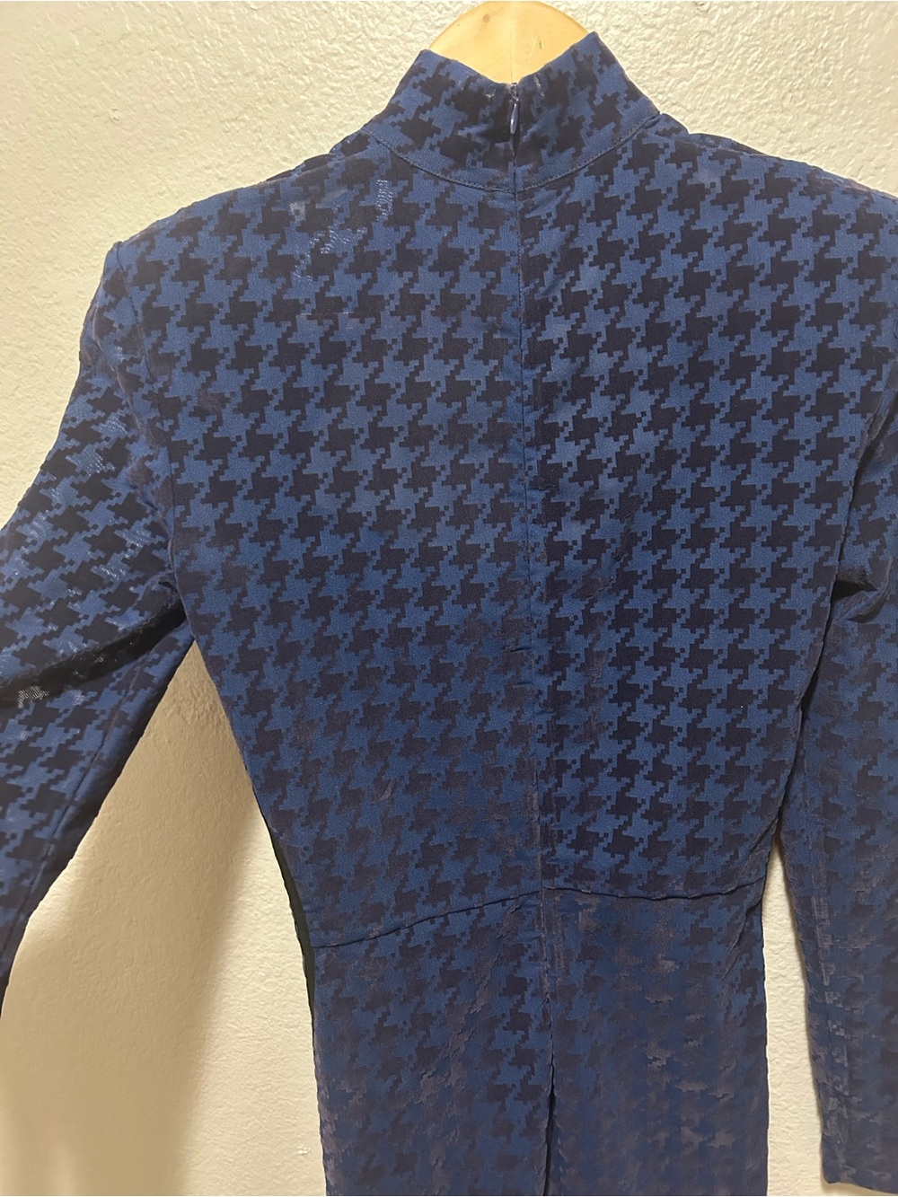 Adidas x Ivy Park Houndstooth Mesh Catsuit Blue Small Beyoncé Bodysuit - Picture 9 of 10